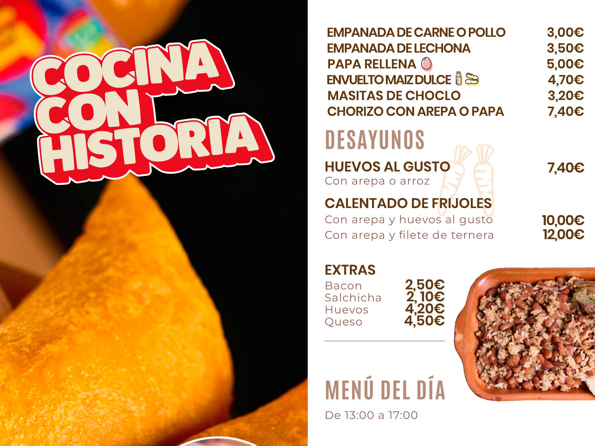 Menú Colombiapan parte 1