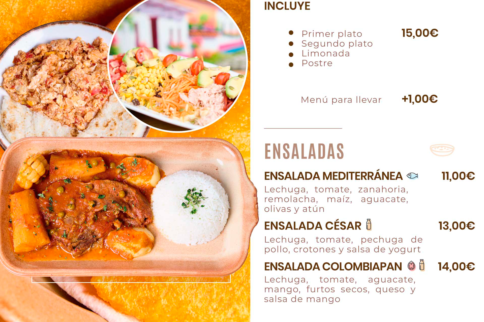 Menú Colombiapan parte 2