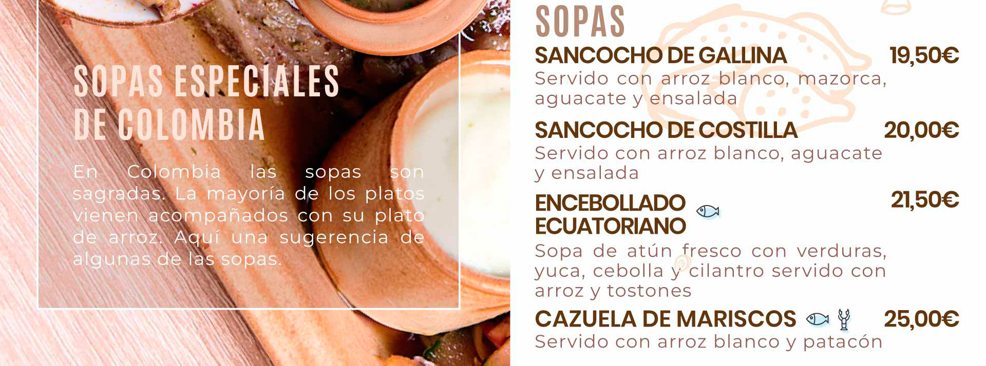 Menú Colombiapan parte 2