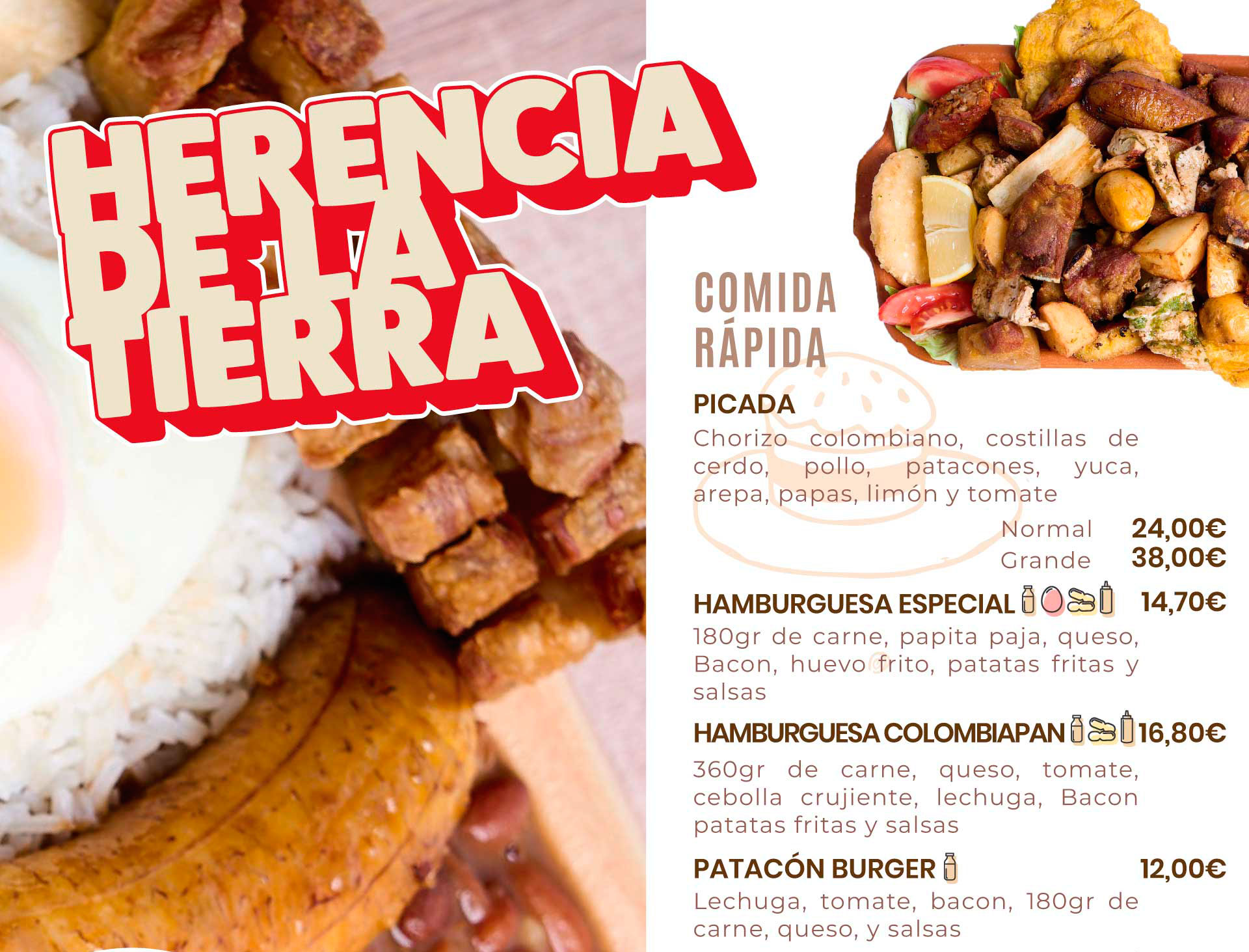 Menú Colombiapan parte 1